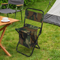 1PC Folding Chair with Storage, Foldable Fishing Seat Lightweight Chair, Portable Chair Home, Small/Large More Colors