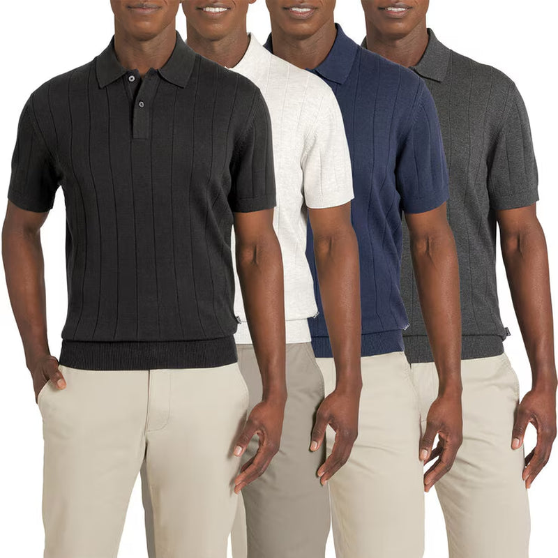 Chaps Men'S Ribbed Knit Polo