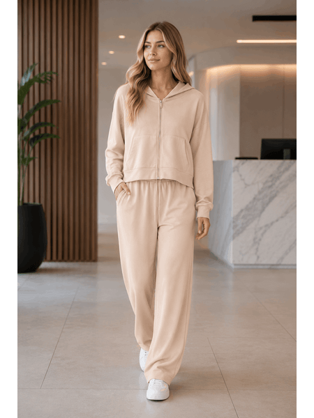 Women'S Soft Touch Tracksuit Set, Zip Up Hooded Jacket & Joggers, Casual 2pcs Lounge Wear Co Ord Outfit, Casual and Sports Wear, Gym Wear Street Wear