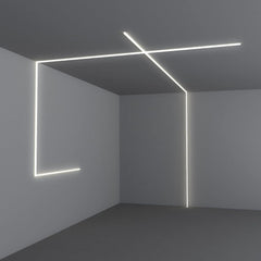 6-Pack LED Drywall Aluminum Profile Kit – 6M Total Length – Recessed Plaster-In Channel for <12mm LED Strips – Frameless Flush Mount with Diffuser Cover – Easy to Cut & Install