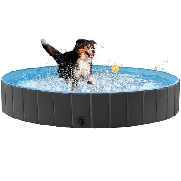 Costoffs Pet Pool Foldable Dog Swimming Pool, Pet Pool Portable Bathing Swimming Tub for Garden/Beach/Yard/Home, L/XL/XXL/XXXL, Blue/Grey/Black/Ocean Blue