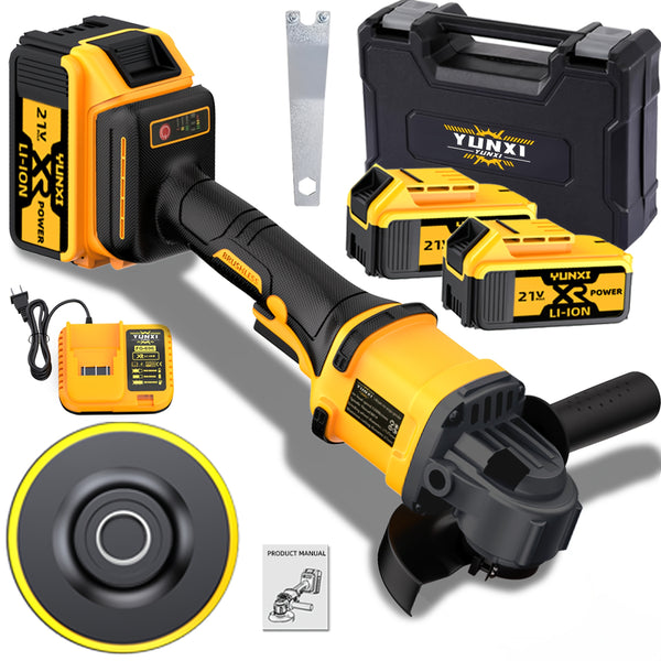 The New 2026 Angle Grinder Is Equipped with Two Lithium-Ion Batteries, a Fast Charger, And a Wireless Polishing Machine with a Complete Set of Accessories, Enhancing The Product'S Versatility And Ease of Use