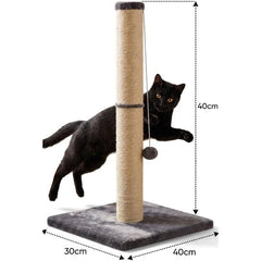 Cat Scratching Post 40cm Scratch Post Kitten Cat Tree Scratcher Sisal Pole Vertical Claw Scratching Tall Modern Design For Cats New