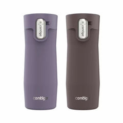 Contigo Thermal Mug 473Ml, 2 Pack in Purple & Brown