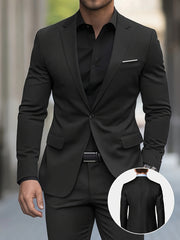 Tongtongbang Selection: Men's High-End New Style 2-Piece Suit Set (Jacket and Trousers) Suitable for Formal Occasions and Banquets