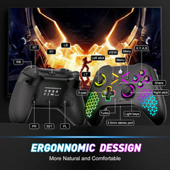Gamrombo Wireless Controller for Xbox One, Xbox Series X/S, Xbox One X/S, PC, LED Gaming Controller with Turbo,Macro Function,3.5Mm Audio Jack, Need Update the Software to Pair with the Xbox