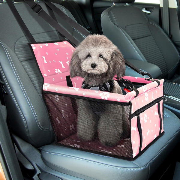 Portable Breathable Bag for Pets, Designed As a Booster Seat for Travel with a Seat Belt