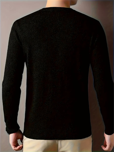 100% Cashmere Men'S Sweater Perfect for Casual Comfort Business Layering The Fabric Is Soft Exceptionally Warm