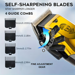 WEEME Golden 3pcs 2pcs 1pc Men's Hair Clipper Set, USB Rechargeable Hair Clippers, Trimmer And Shaver Kit, with Guide Combs & Cleaning Brushes, Grooming Gift Set for Men, Husband, Boyfriend, Dad Valentine's Day Gift