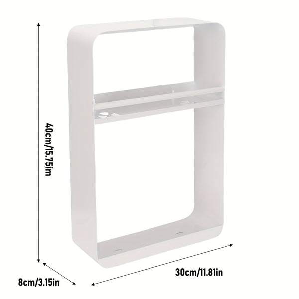 1 Model 2/3/4-Tier Heavy-Duty Carbon Steel Wall Shelf - Space-Saving Adhesive/Screw-Mountable (No Drilling) Multi-Purpose Storage Rack for Kitchen & Bathroom - Heavy Duty Shelving Unit, Easy Assembly, for renter-Friendly, Black/White Options, Utility