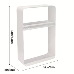 1 Model 2/3/4-Tier Heavy-Duty Carbon Steel Wall Shelf - Space-Saving Adhesive/Screw-Mountable (No Drilling) Multi-Purpose Storage Rack for Kitchen & Bathroom - Heavy Duty Shelving Unit, Easy Assembly, for renter-Friendly, Black/White Options, Utility