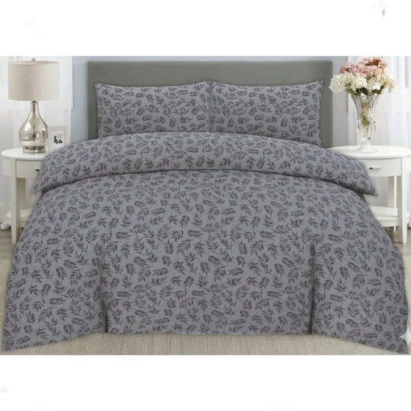 100% Cotton Complete Bedding Duvet Cover Set - Includes Double Duvet Cover, Double Fitted Sheet & two Matching Pillowcases - Comfortable Soft Comforter Cover Bedding Set for Bedroom - Premium Quality Bedding Set