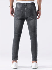 European and American Stretch Ripped Skinny Jeans