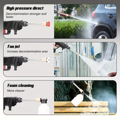 Cordless Portable Pressure Washer with 2 Batteries, 3000PSI Cordless Power Washer, 24V Battery Jet Wash for Car Garden Home Patio Driveways, 5.03meter Hose Included