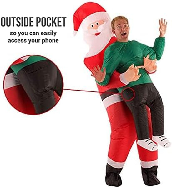 Morph Inflatable Santa Costume Adult, Blow up Santa Costume, Inflatable Christmas Costumes, Christmas Fancy Dress