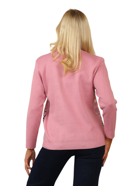 Ladies Twin Set Floral Sweater Womens Knitted Tank Top Cardigan Jumper