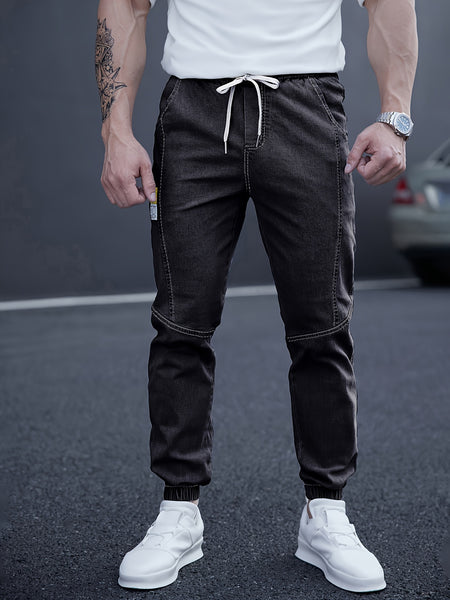 New Men's Washed Jeans for Spring and Autumn, Fashionable Ankle Pants, Comfortable Casual Trousers