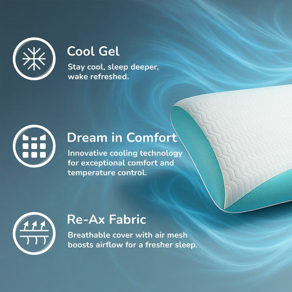 Rem-Fit Cool Gel Memory Foam Pillow