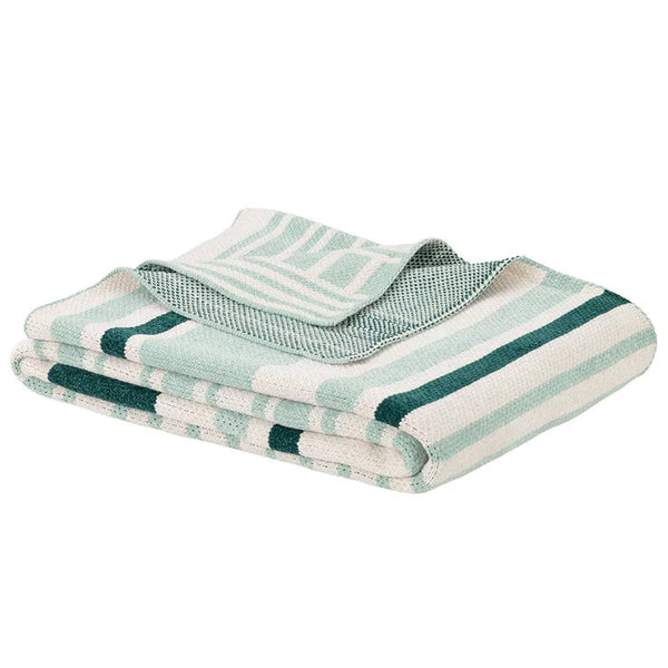 Berkshire Chenille Striped Throw in 3 Colours, 152 X 178 Cm