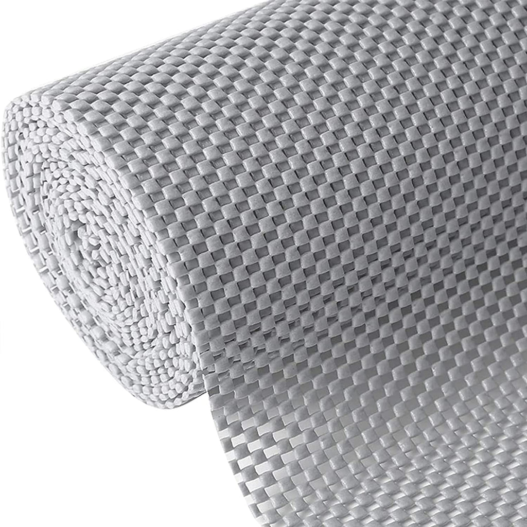 Shelf Liner, Non-Adhesive Roll Drawer Liners 12 Inches X 20 Feet, Non Slip Grip Durable Strong Clean, Shelving Liner for Kitchen Cabinets,Storage, Desks, Kitchenware, Tableware, Light Gray