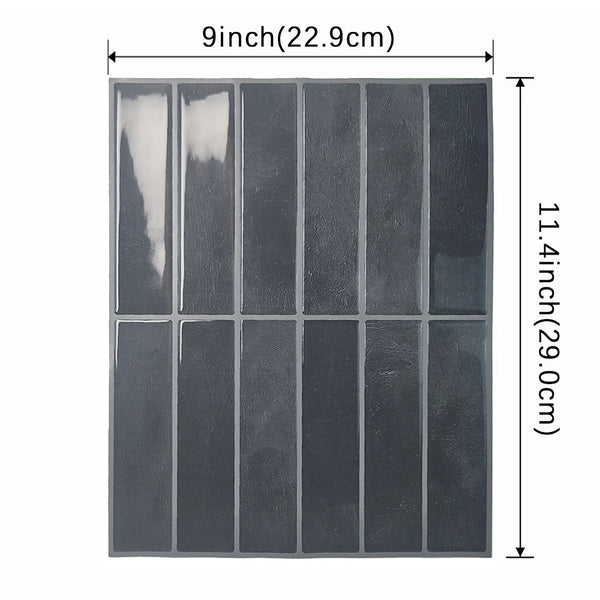 10 Sheets 1mm Thickness Tiles Self Adhesive Wall Tiles, Tile Stickers for Kitchen & Bathroom, Stick on Tiles, Peel and Stick splashback 29cm x 22.9cm