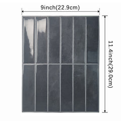 10 Sheets 1mm Thickness Tiles Self Adhesive Wall Tiles, Tile Stickers for Kitchen & Bathroom, Stick on Tiles, Peel and Stick splashback 29cm x 22.9cm