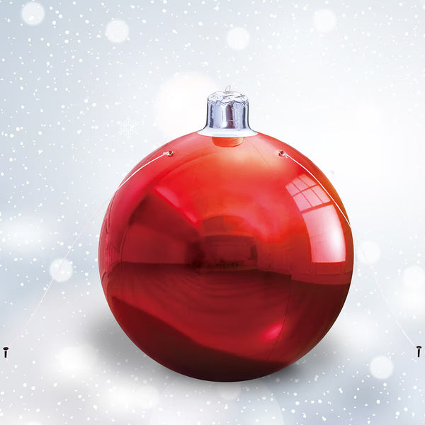 5 Ft Lumations Inflatable Giant Christmas Ornament in Red