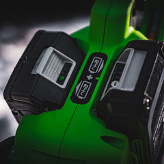 Greenworks 48V 36Cm Cordless Brushless Chainsaw + 2 X 24V (4Ah) Battery & 2Ah Twin Charger Bundle