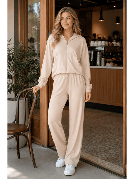 Women'S Soft Touch Tracksuit Set, Zip Up Hooded Jacket & Joggers, Casual 2pcs Lounge Wear Co Ord Outfit, Casual and Sports Wear, Gym Wear Street Wear