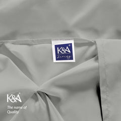 K&A® Pintuck Pinch Pleat Duvet Cover Set with Zipper Closure including Pillowcase – Ultrasoft Brushed Microfiber – Easy Care & Machine Washable