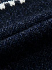 New Autumn And Winter Casual Men'S Knitted Cardigan, Featuring a Thick Ethnic-Style Snowflake Jacquard with a Stand-Up Collar And Zipper. This Stylish Long-Sleeve Sweater Jacket Is Perfect for Men'S Daily Wear in The Fall And Winter
