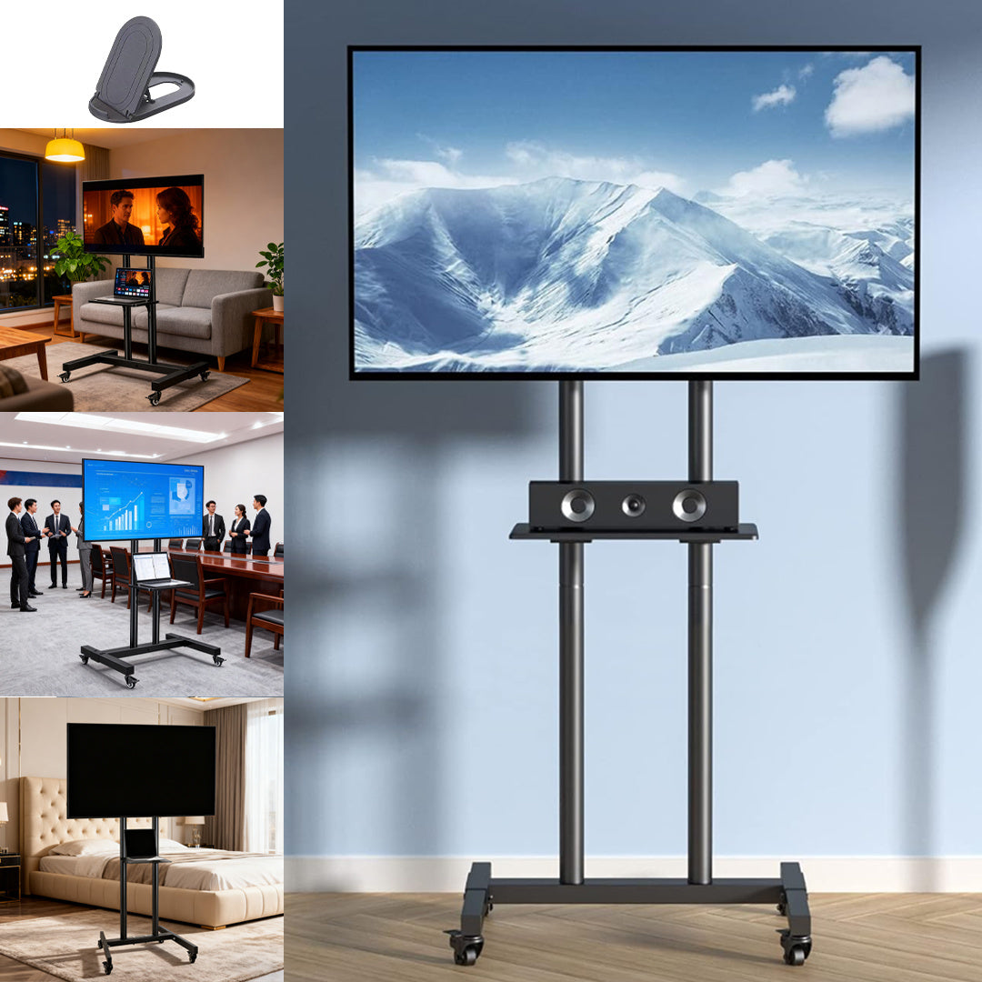 Mobile Floor Stand TV Mount Bracket Stand Trolley Cart for 32-85 inch TV