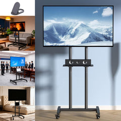 Mobile Floor Stand TV Mount Bracket Stand Trolley Cart for 32-85 inch TV