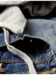 Women'S Detachable Hoodie Denim Jacket Casual Hooded Buttons Long Sleeve Jean Jackets Coat With Pockets, Suitable For Daily Commuting, Dates And Dinners