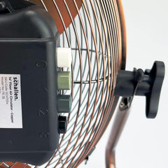 Schallen Copper Metal High Velocity Cold Air Circulator Adjustable Floor Fan with 3 Speed Settings (14