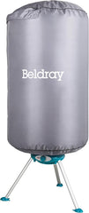 Beldray Heated Clothes Airer Pod - Hot Air Indoor Clothes Dryer with Cover, Quick Drying Time, Holds up to 10Kg, 6 Drying Arms for Hangers, 6 Heat Settings, Reduce Creases 900/1000W, LA041258