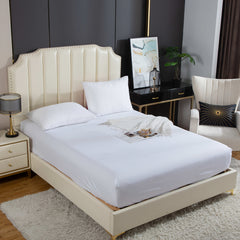 Soft And Breathable Bedding Solid Color Washable Fitted Sheet