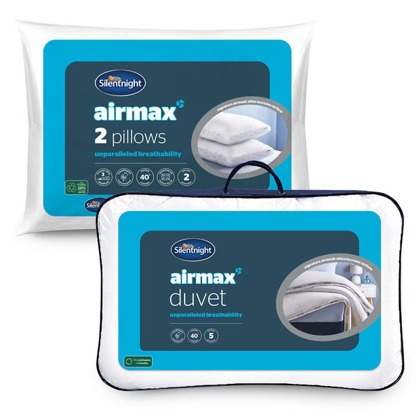 Silentnight Airmax 10.5 Tog Duvet & Pillow Pair Bundle, Single