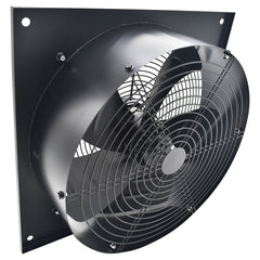1pc Low Noise 300mm / L37xW37CM Extractor Fan 2130m/h - Stainless Steel Ventilation Fan with Backdraft Damper for Kitchen, Bathroom, Garage - Black