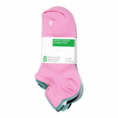 United Colors of Benetton Ladies Trainer Sock 8 Pack in Green