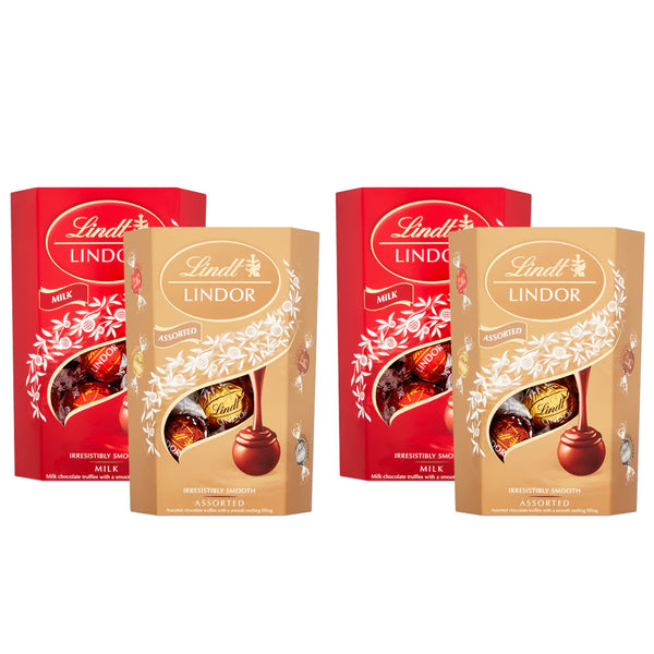 Lindt Lindor Chocolate Truffles in 4 Varieties, 4 X 200G