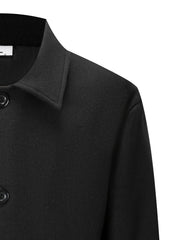 2025 American Style New Men'S Everyday Casual Classic Versatile Solid Color Side Double Pocket Easy Design Handsome Dad Wrinkle-Resistant Non-Iron Single-Breasted Light Luxury Trench Coat