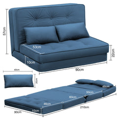 Folding Sofa Bed Adjustable Lazy Tatami Sofa Convertible Floor Couch 5 Levels Adjustable Backrest Lounge Chaise for Living Room Bedroom Guest Room