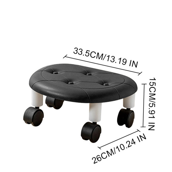 Low Rolling Stool with Wheels | Low To Ground Roller Seat,Castor Seat with Soft Cushion for Home Office Garage Shop Stools,Easy To Move, Stool on Whee