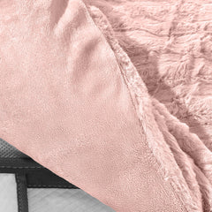 3pcs Faux Rabbit Plush Bedding Set, Soft Fluffy Comfortable Thicken Warm Autumn-Winter Duvet Cover & Pillowcase Set, Machine Washable, Ideal for Hotel, Guest Room, Bedroom, Home Use,Christmas Presents, Single/Double/King/Super King Size (1*Duvet Cover + 2