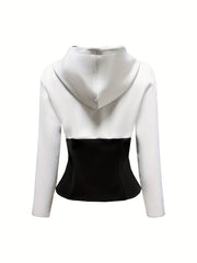 Patchwork Color-Block Casual Jacket - Niannian