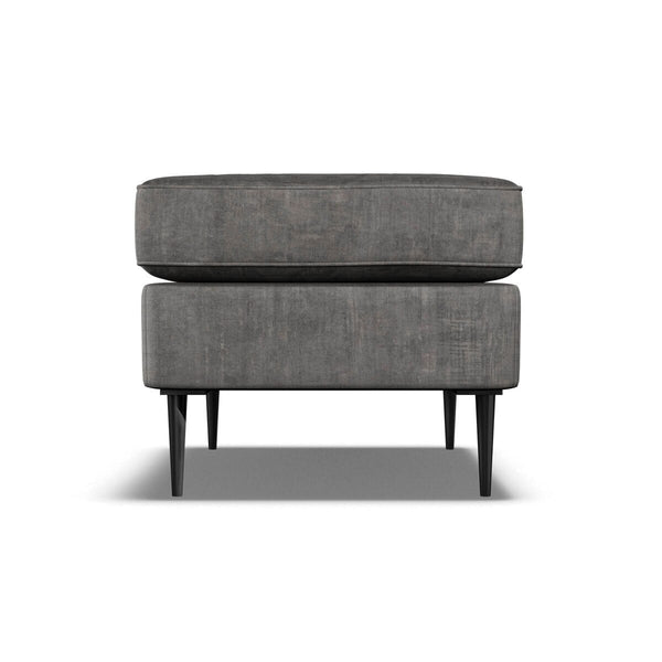 Aspen Grey Velvet Footstool