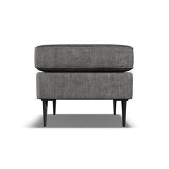 Aspen Grey Velvet Footstool