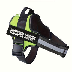Basic Dog Harness for Emotional Support Dogs Non-Tension Reflective Adjustable Non-Choking Pet Vest Straps with Handles for Easy Walking And Training for Small Medium And Large Dogs