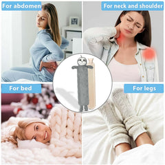2L Happy Sloth Hot Water Bottle - Natural Rubber for Longer Heat – Hot Water Bag for Pain Relief on Aches or Injuries, Hand Feet Warmer, Neck and Shoulder Pain Relief